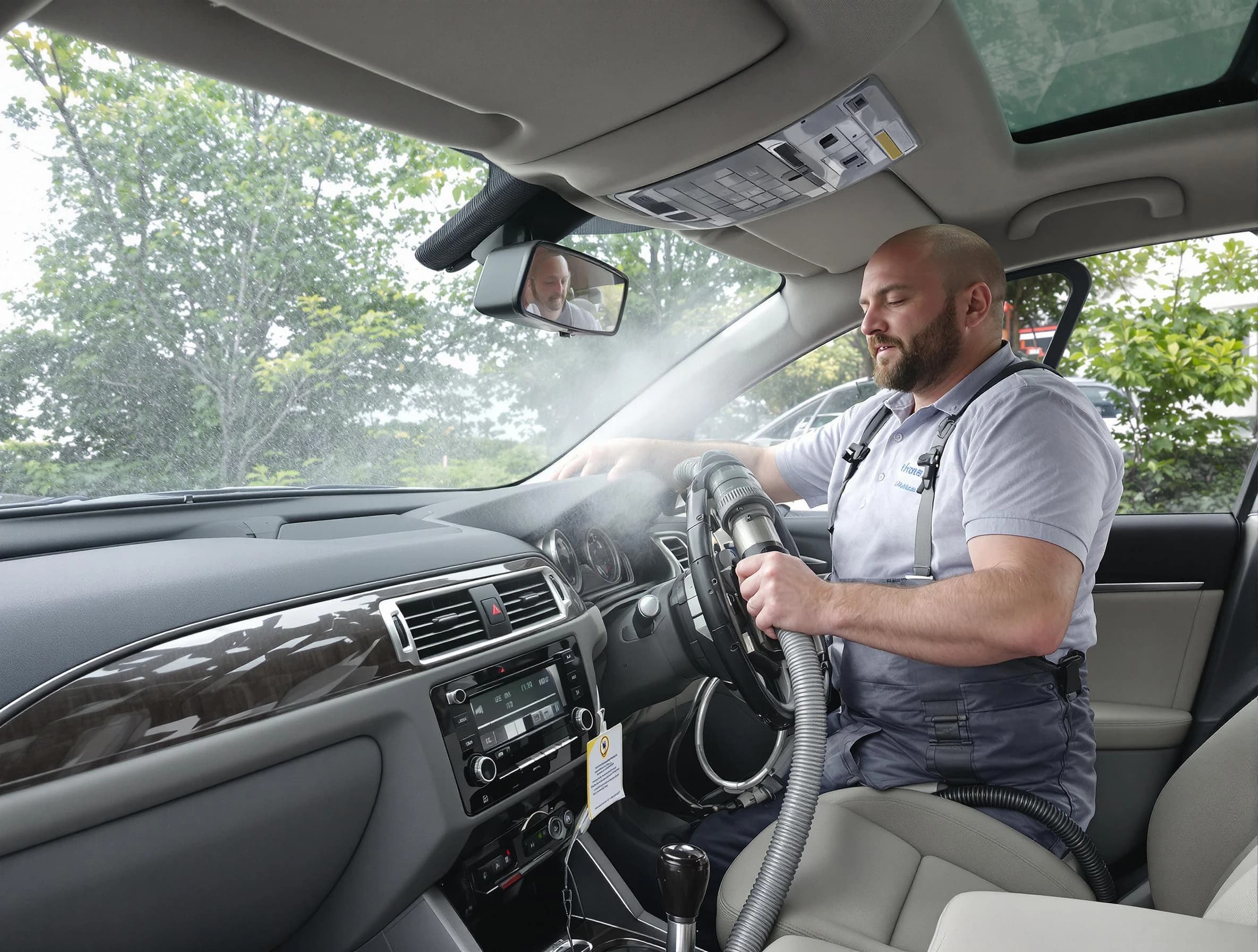 Bernalillo Air Duct Cleaning specialist performing professional car duct cleaning in Bernalillo