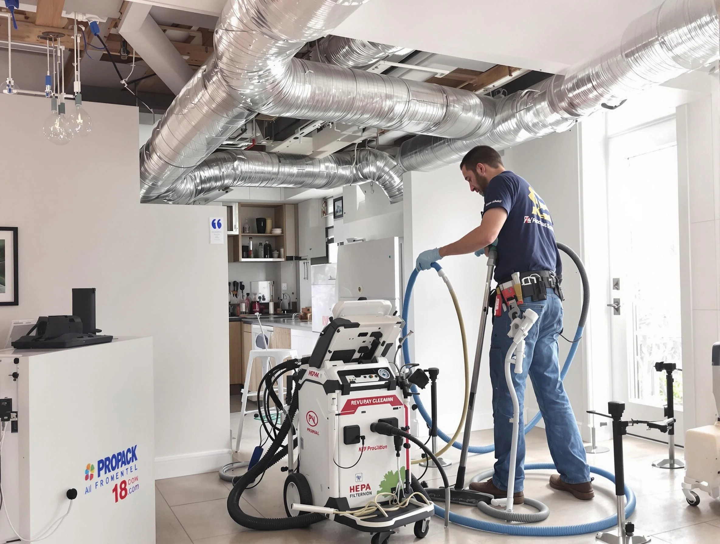Bernalillo Air Duct Cleaning technician performing advanced pure duct cleaning with specialized equipment in Bernalillo